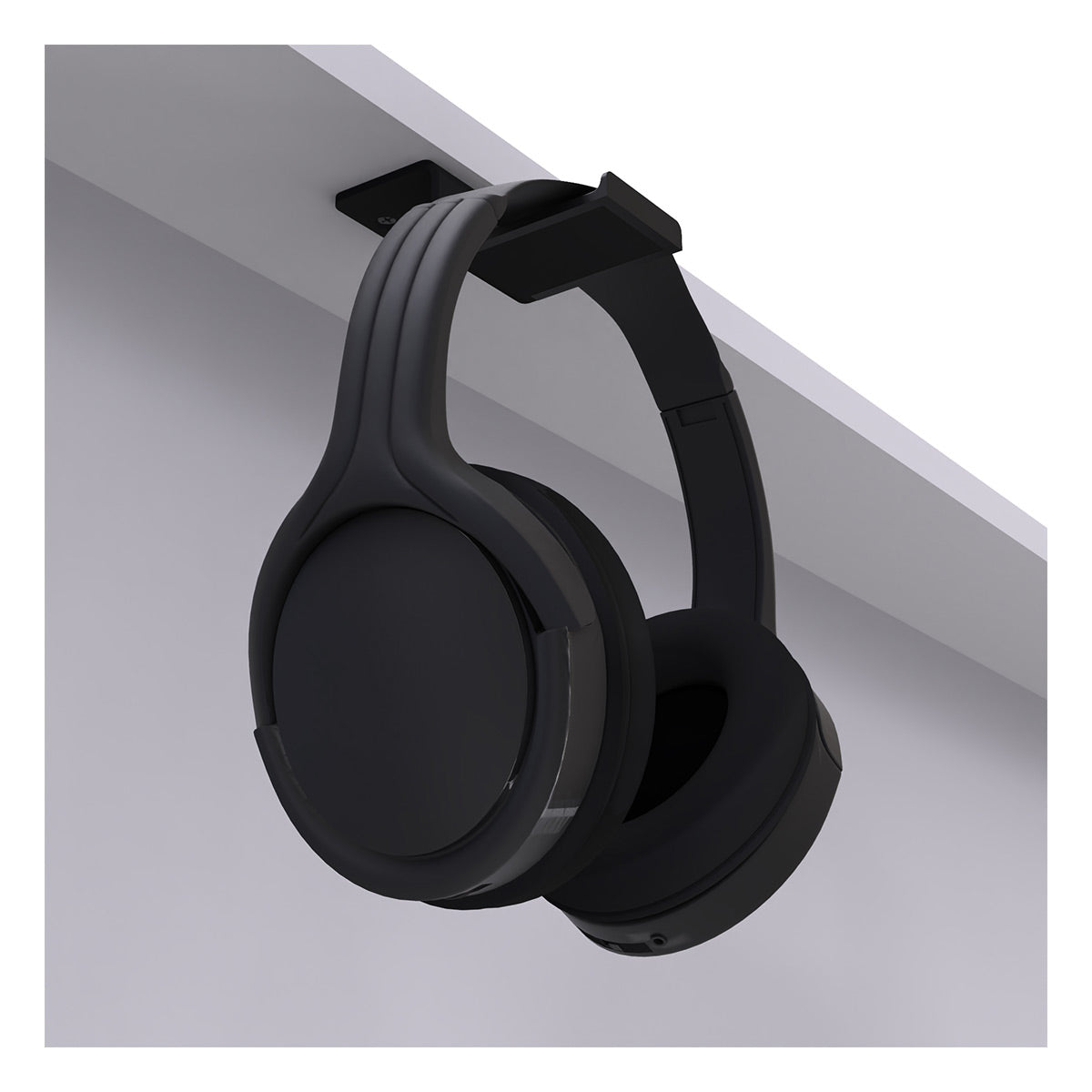 Kanto HH Steel Under Desk Headphone Hook (Black)
