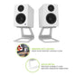Kanto SE2 Elevated Desktop Speaker Stands for Small Speakers - Pair (White)