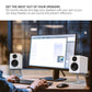 Kanto SE2 Elevated Desktop Speaker Stands for Small Speakers - Pair (White)