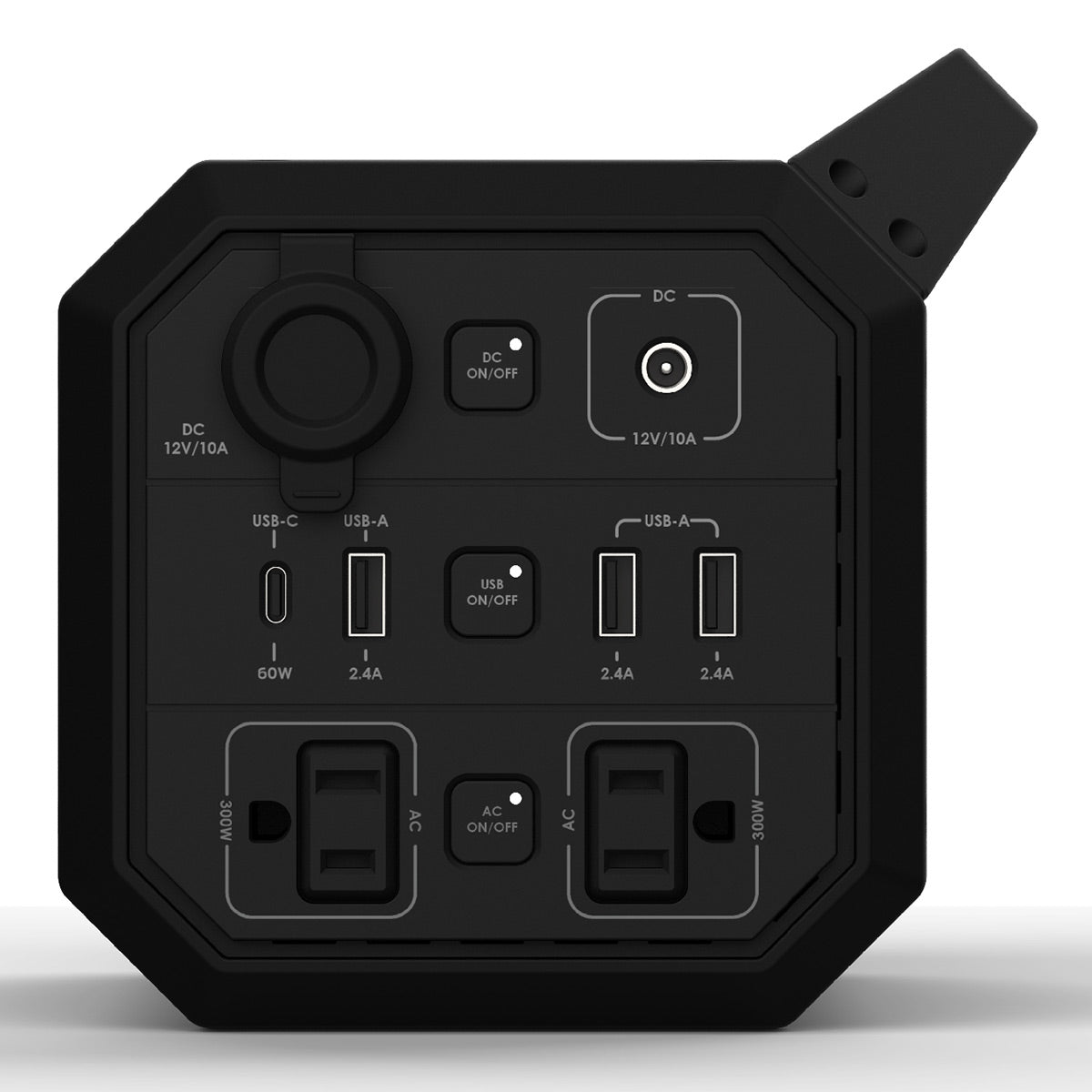 Monster Power Grid Portable 300W Battery Power Station with 10W Wireless Qi Charging Pad (Black)