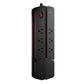 Monster Power Center Vertex Surge Protector with 6 AC Outlets, 3-Port USB Hub, & 6 ft Cord (Black)