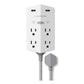 Monster Power Shield XL 540 Joule Surge Protector with 4 AC Outlets & 2 USB-A Ports (White)