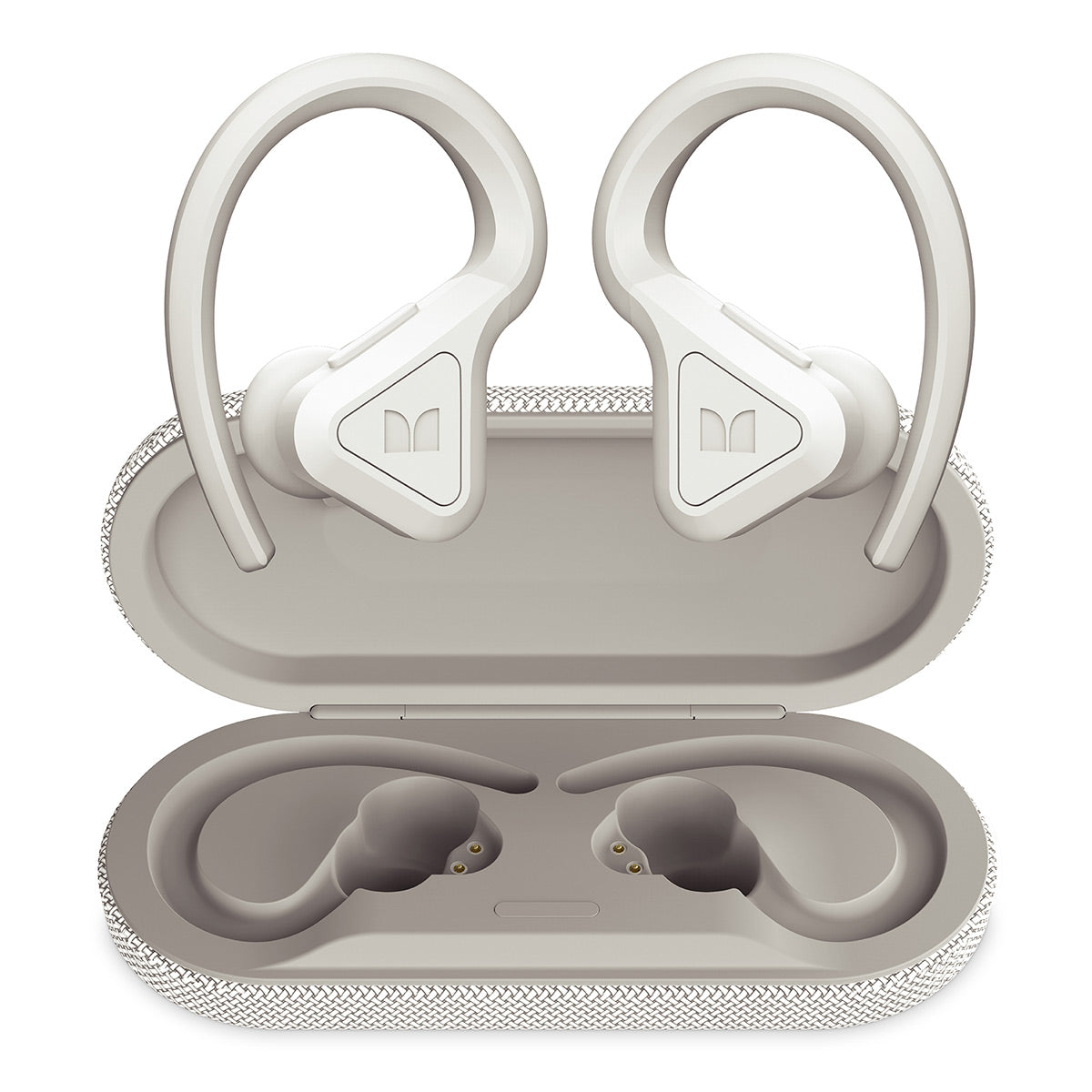 Monster DNA Fit True Wireless Earbuds with Active Noise Cancellation, aptX Lossless Audio, IPX5 Rating, & Qi Wireless Charging Case (White)