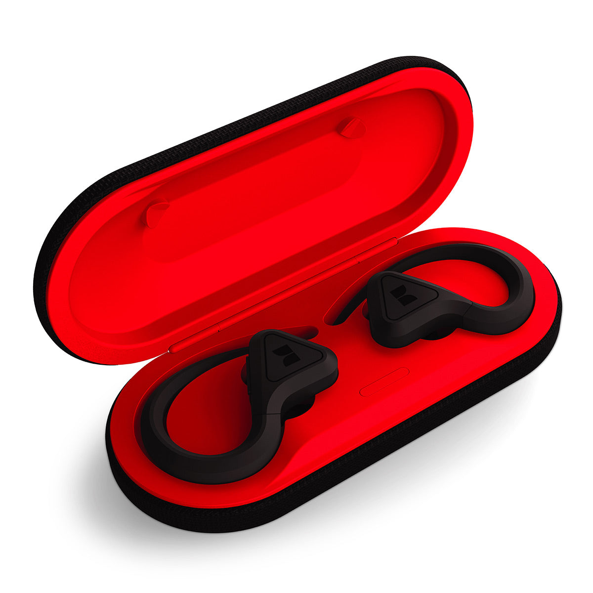 Monster DNA Fit True Wireless Earbuds with Active Noise Cancellation, aptX Lossless Audio, IPX5 Rating, & Qi Wireless Charging Case (Black/Red)