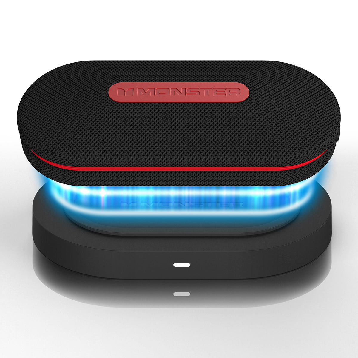 Monster DNA Fit True Wireless Earbuds with Active Noise Cancellation, aptX Lossless Audio, IPX5 Rating, & Qi Wireless Charging Case (Black/Red)