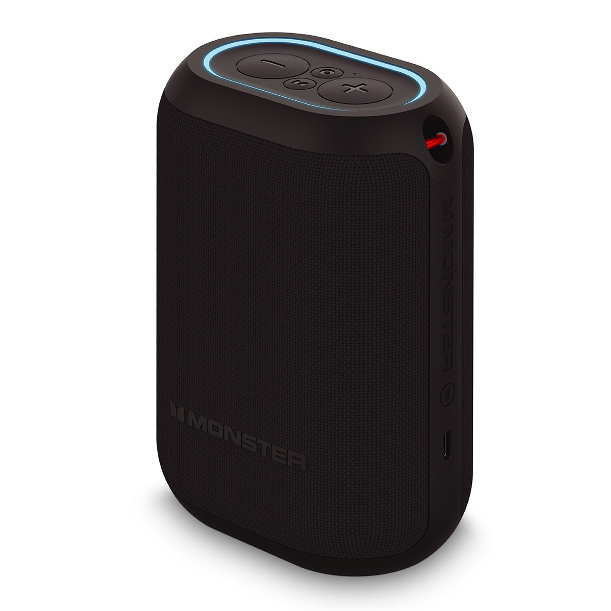 Monster DNA One Waterproof Portable Bluetooth Speaker with Omnidirectional Sound & Qi Wireless Charging Base (Black)