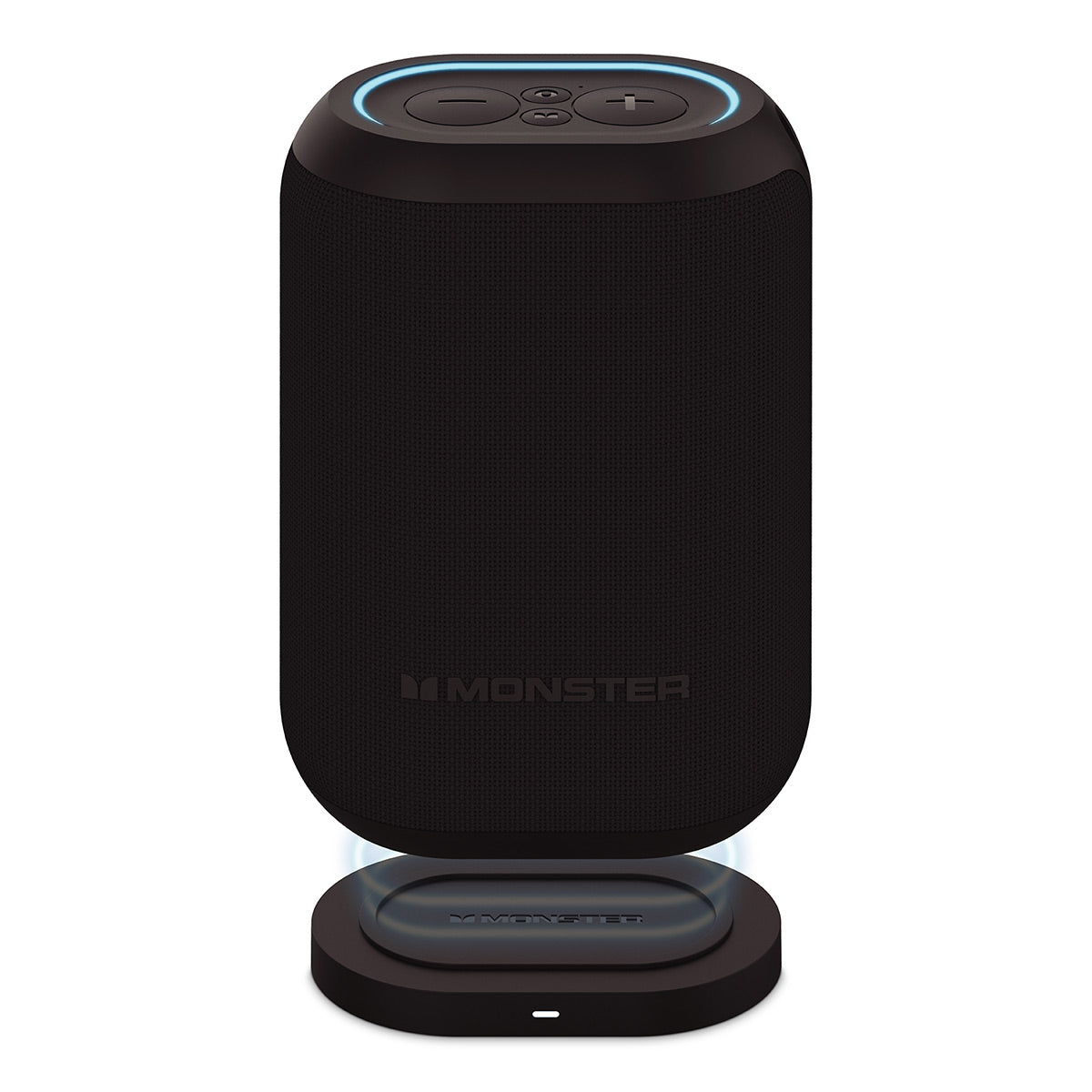 Monster DNA One Waterproof Portable Bluetooth Speaker with Omnidirectional Sound & Qi Wireless Charging Base (Black)