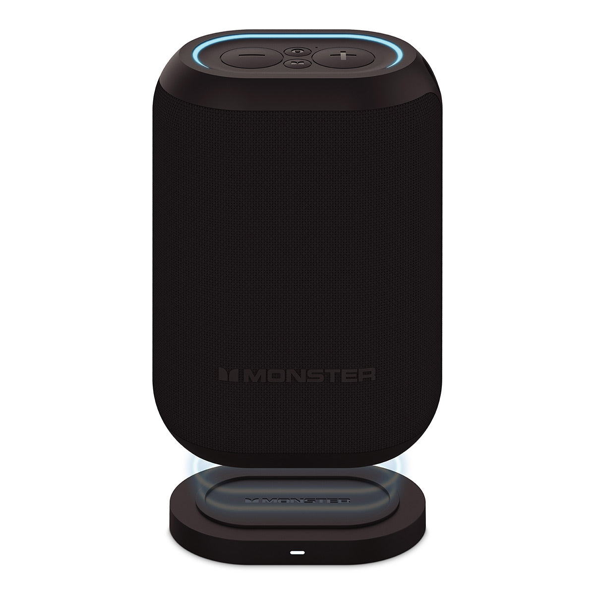 Monster DNA One Waterproof Portable Bluetooth Speaker with Omnidirectional Sound & Qi Wireless Charging Base (Black)