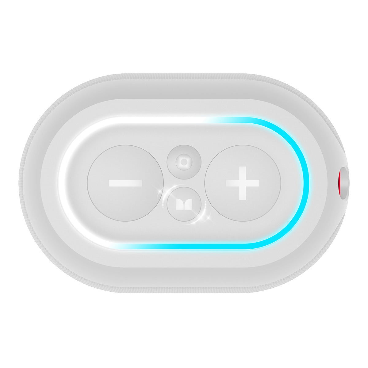 Monster DNA One Waterproof Portable Bluetooth Speaker with Omnidirectional Sound & Qi Wireless Charging Base (White)