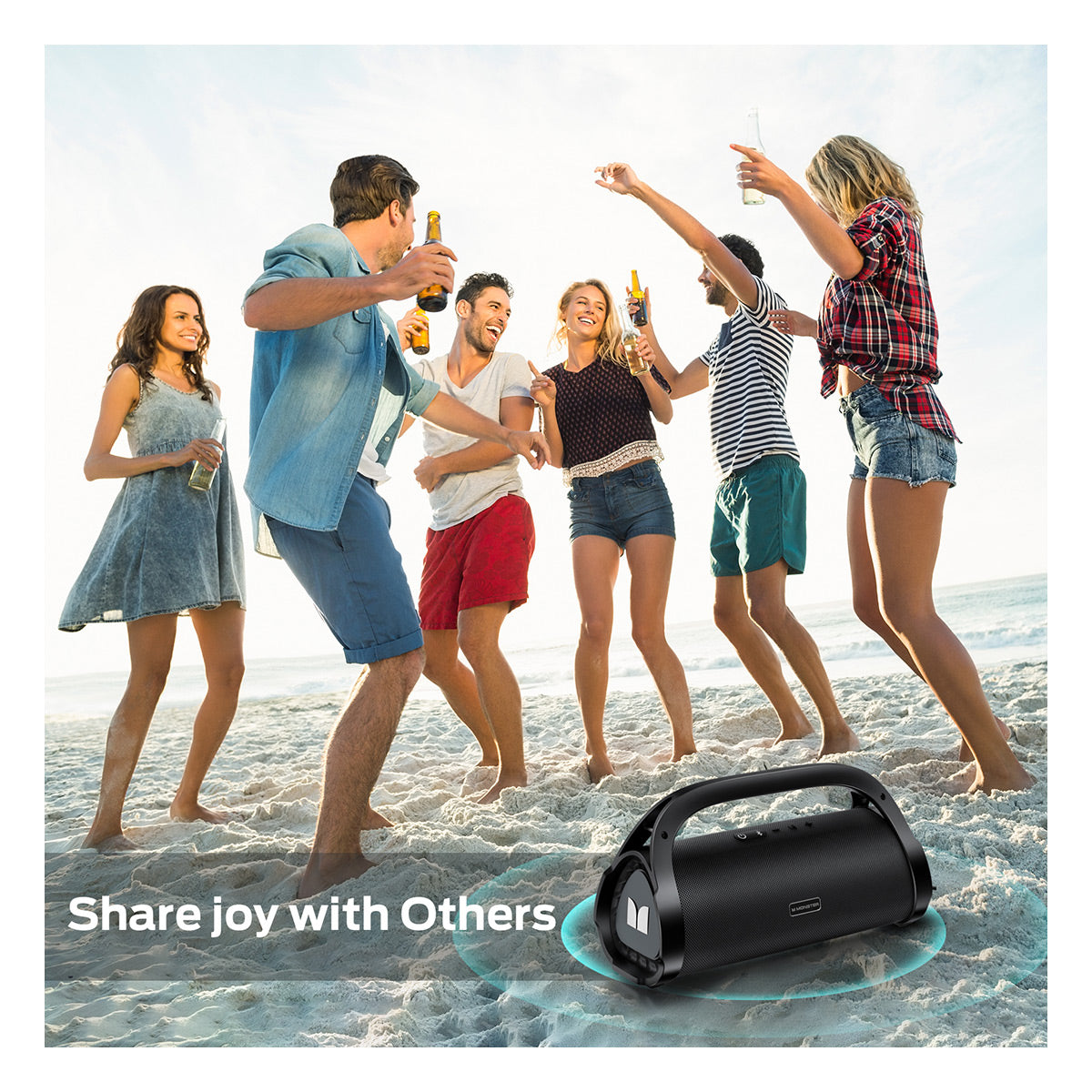 Monster Adventurer Max Bluetooth Wireless Speaker with DSP Dynamic Audio & IPX7 Waterproof Rating