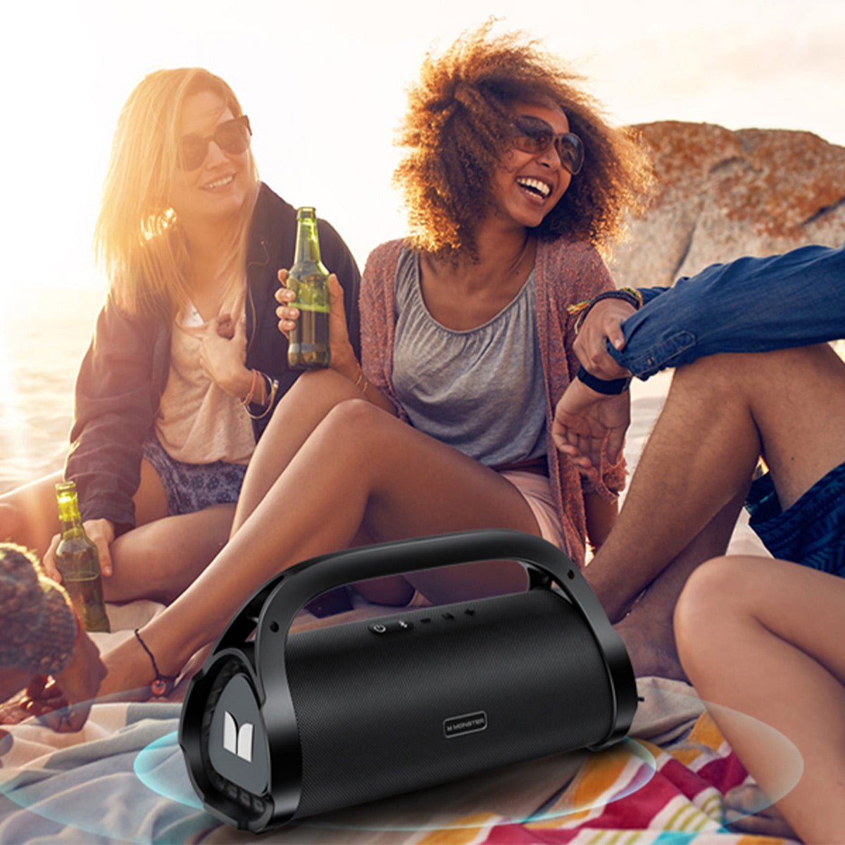 Monster Adventurer Max Bluetooth Wireless Speaker with DSP Dynamic Audio & IPX7 Waterproof Rating
