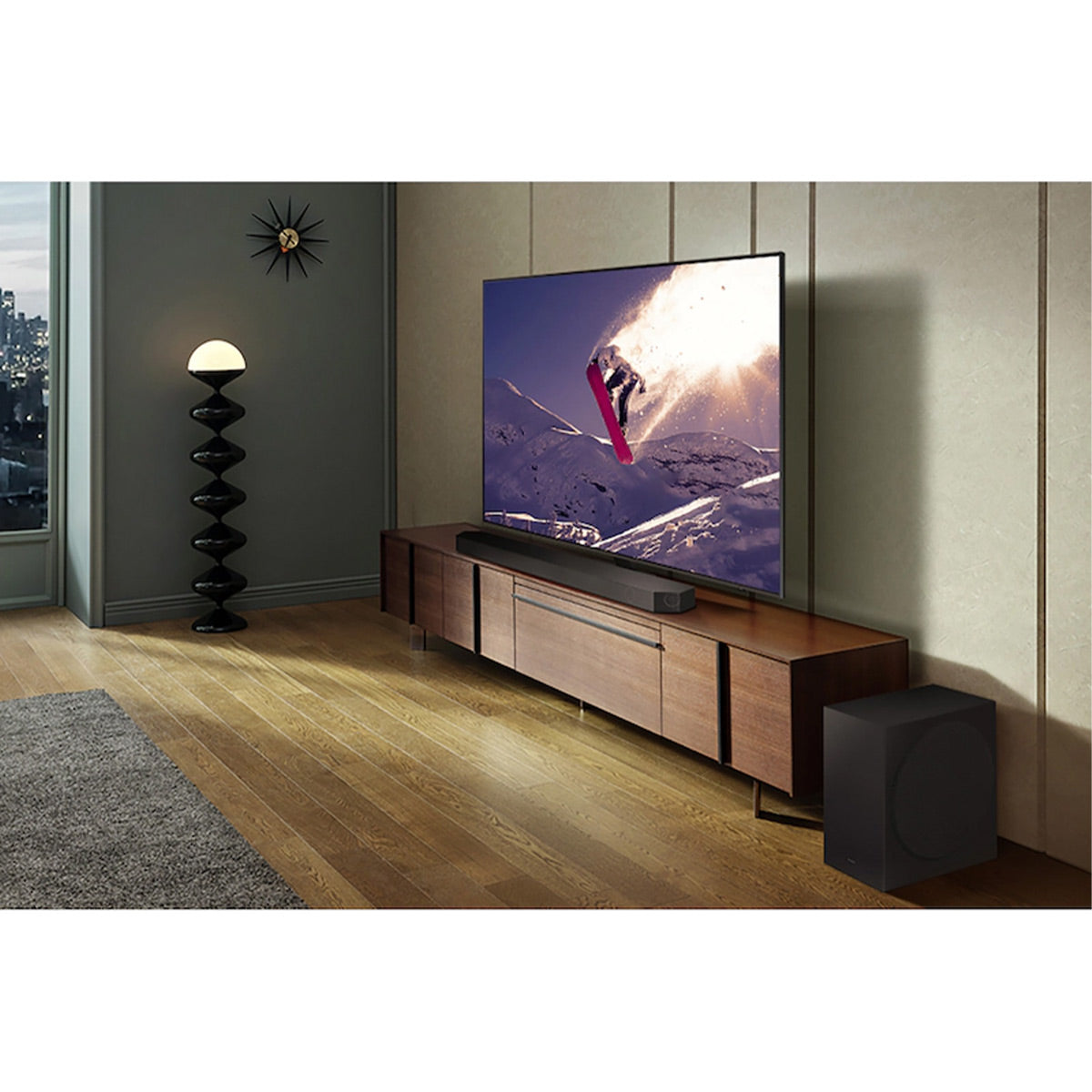Samsung QN32LS03CB 32" The Frame QLED 4K HDR Smart TV with (2023) with HW-Q800C 5.1.2 Ch Soundbar with Wireless Subwoofer (2023)