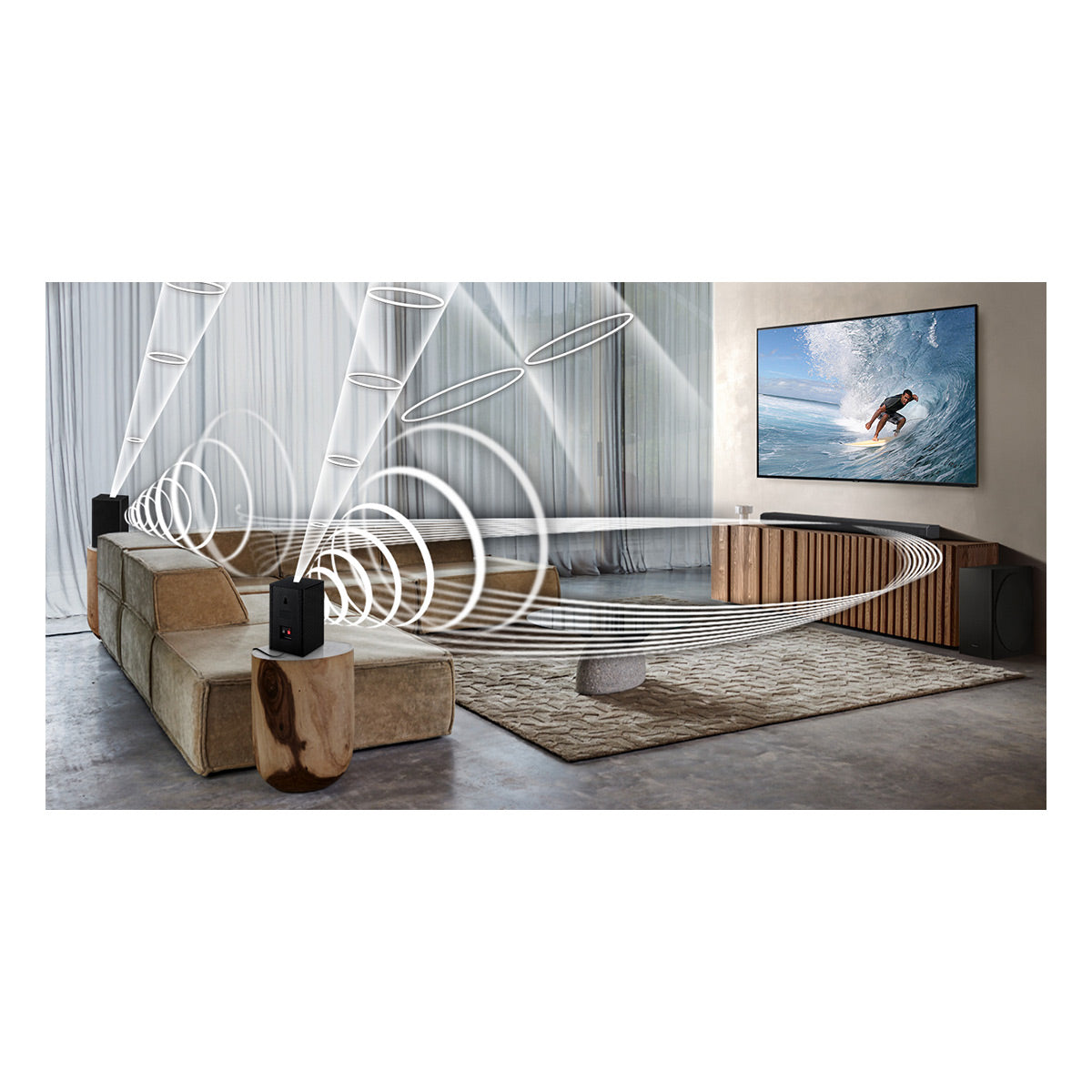 Samsung HW-Q800C 5.1.2 Ch Soundbarbar with Wireless Subwoofer (2023) and SWA-9500S 2.0.2ch Dolby Atmos Wireless Rear Speaker Kit