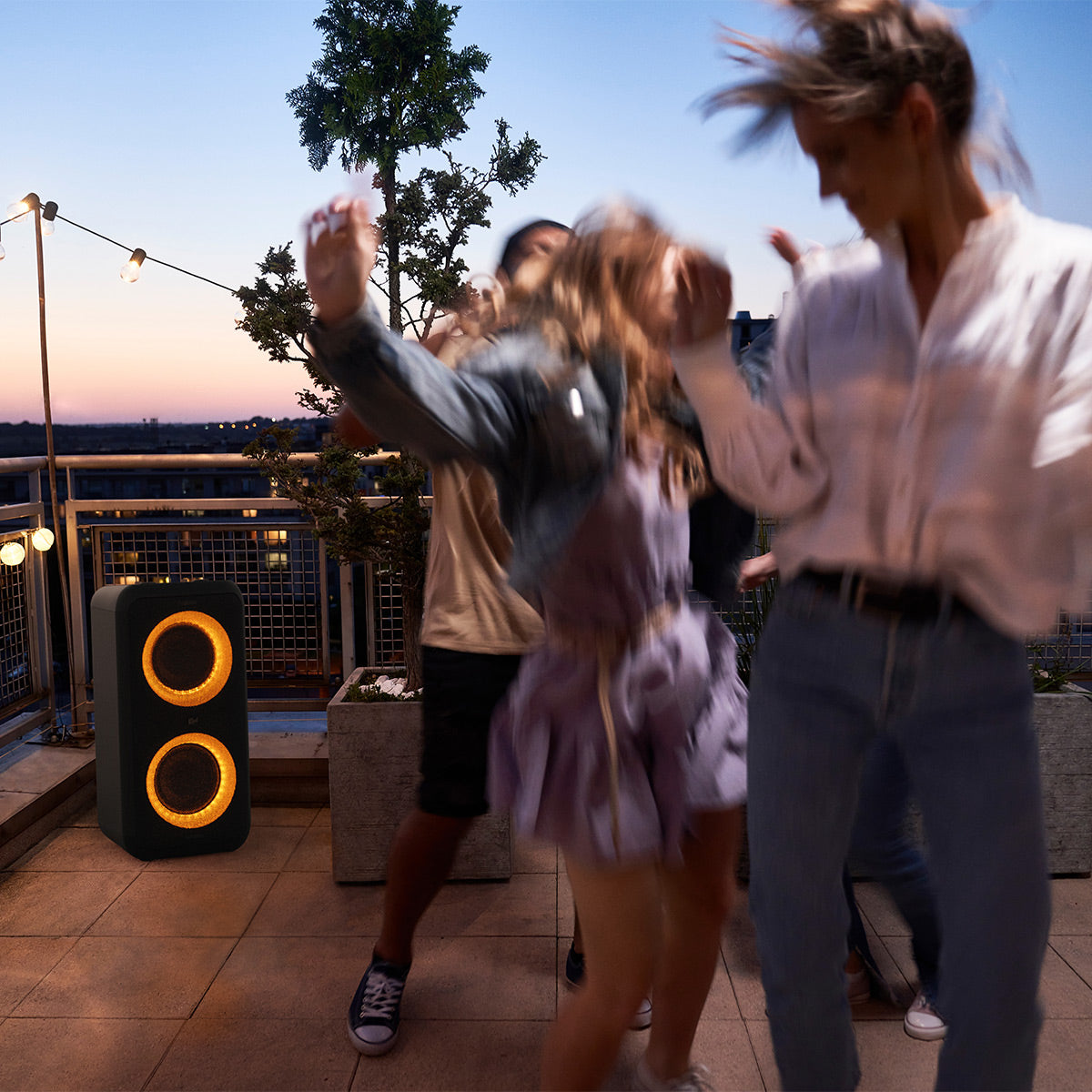 Klipsch GIG XXL Bluetooth Wireless Party Speaker with Wired Microphone, RGB Lighting, Guitar Input, & IPX4 Splash Resistance