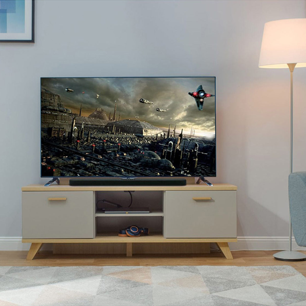 Yamaha SR-B20A Soundbar with Dual Built-In Subwoofers, Bluetooth, and DTS Virtual:X (Factory Certified Refurbished)