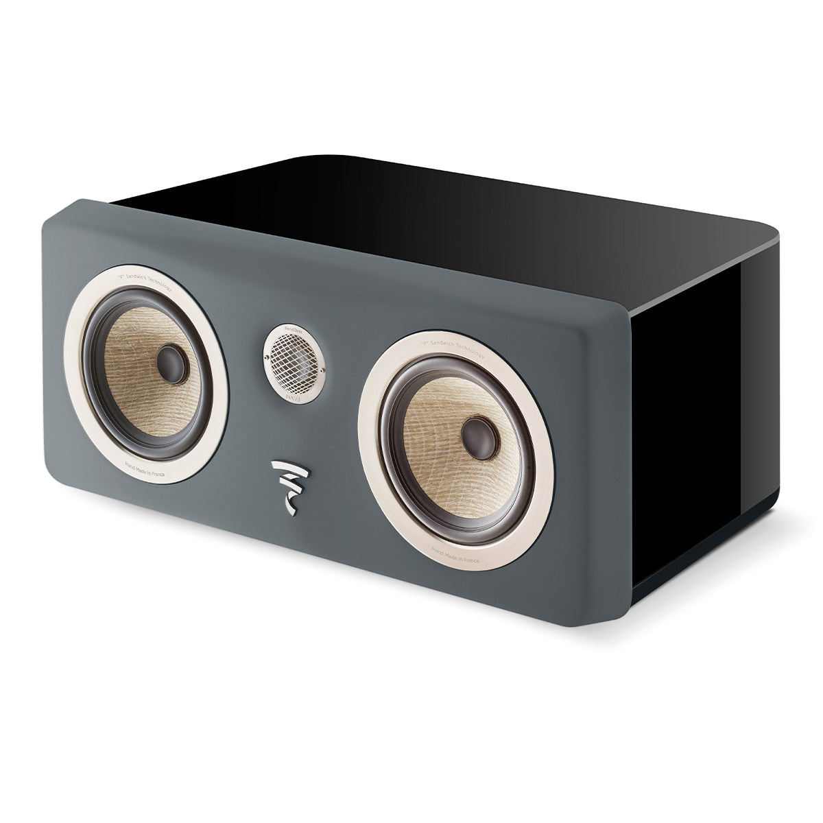 Focal Kanta Center 2-Way Bass-Reflex Center Channel Speaker (Black High Gloss & Grey Mat)