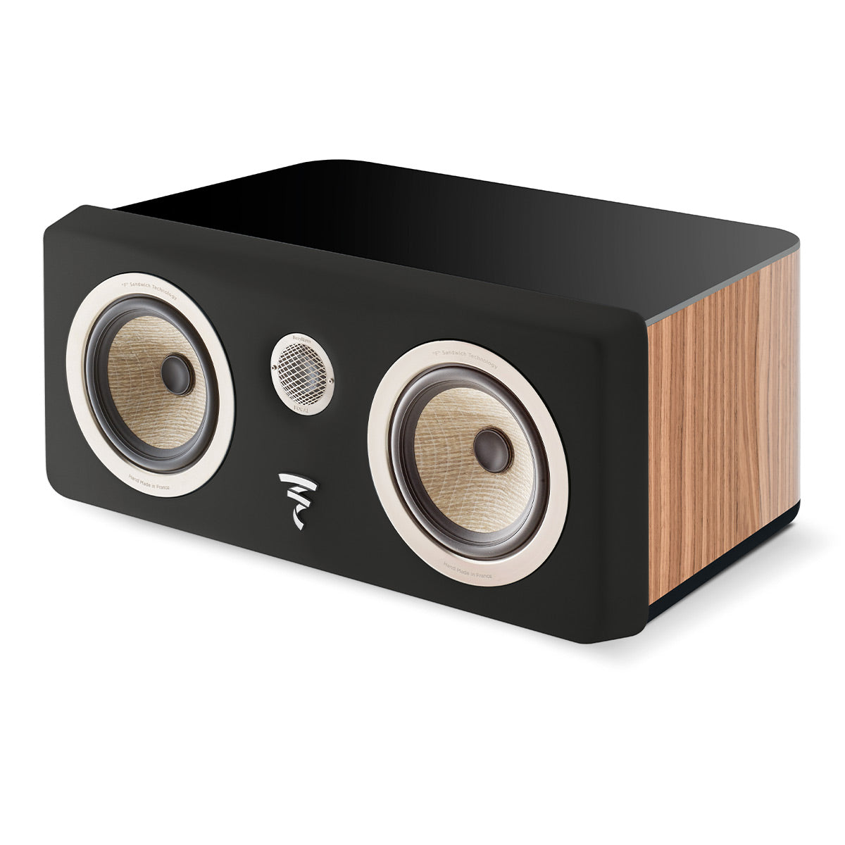Focal Kanta Center 2-Way Bass-Reflex Center Channel Speaker (Walnut High Gloss & Black Mat)