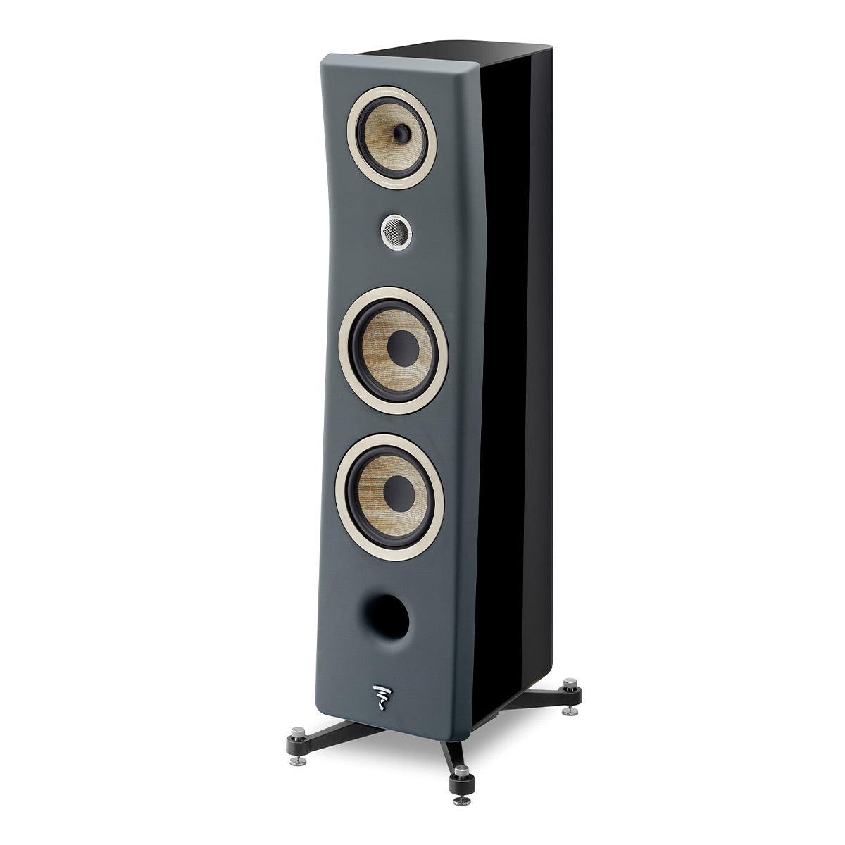Focal Kanta No.3 3-Way Bass-Reflex Floorstanding Speaker - Each (Black High Gloss & Dark Grey Mat)