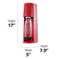 SodaStream Terra Sparkling Water Maker with Dishwasher Safe Bottle and Quick Connect CO2 Cylinder (Red)