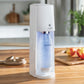 SodaStream E-Terra Sparkling Water Maker with Dishwasher Safe Bottle and Quick Connect CO2 Cylinder (White)