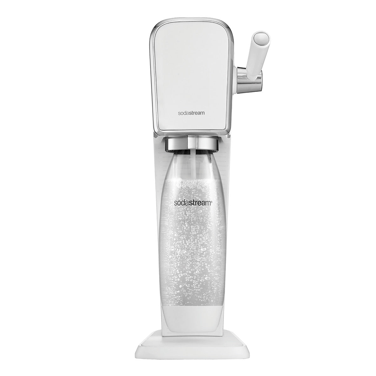 SodaStream Art Sparkling Water Maker with Dishwasher Safe Bottle and Quick Connect CO2 Cylinder (White)