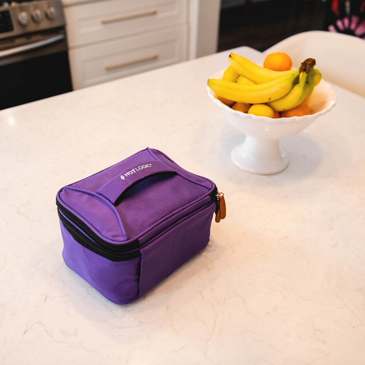 HOTLOGIC 12V Mini XP Portable Food Warmer and Expandable Carrying Bag for Vehicle (Purple)