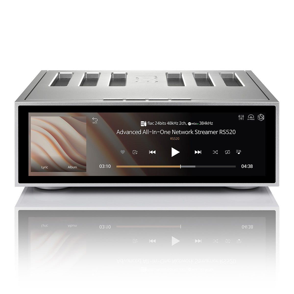 HiFi Rose RS520 Wireless Network Streamer & Integrated Amplifier with Built-In ESS Sabre DAC (Silver)