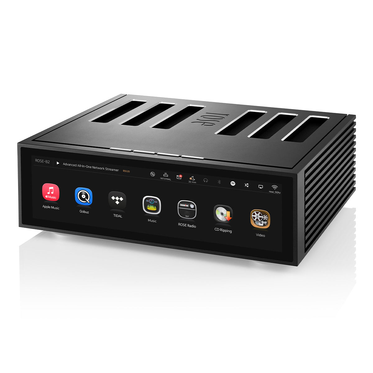 HiFi Rose RS520 Wireless Network Streamer & Integrated Amplifier with Built-In ESS Sabre DAC (Black)