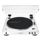 Audio-Technica AT-LP60XBT-WW Fully Automatic Bluetooth Belt-Drive Stereo Turntable (White) with Heritage Record Preservative & Cleaning Kit