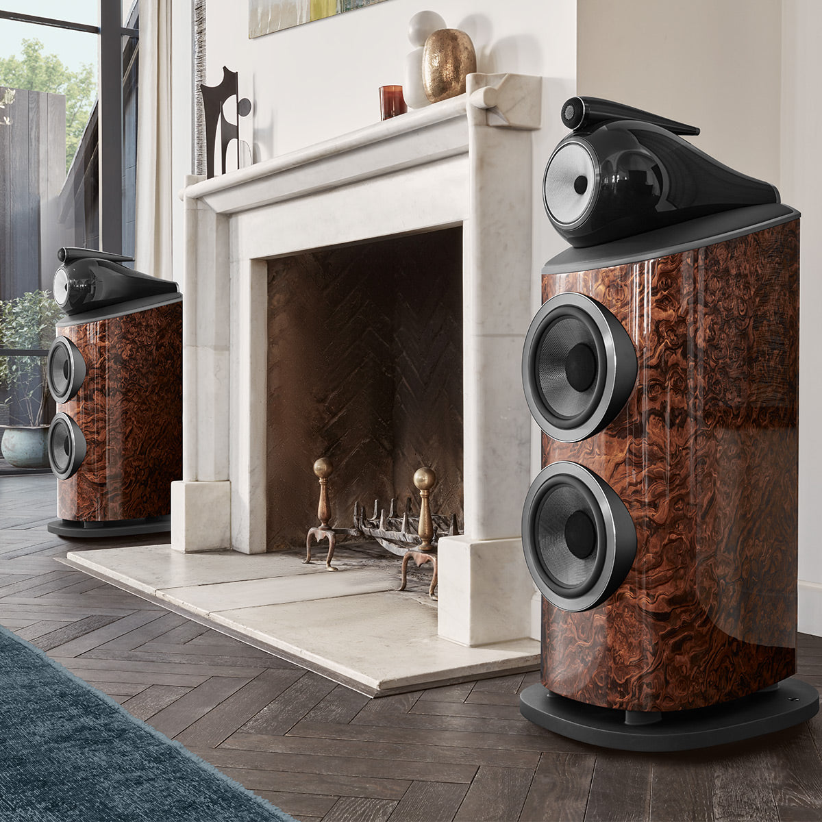 Bowers & Wilkins 801 D4 Signature 3-Way Floorstanding Speaker - Each (California Burl Gloss)