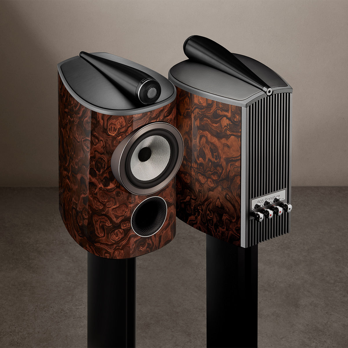 Bowers & Wilkins 805 D4 Signature 2-Way Bookshelf Speaker - Each (California Burl Gloss)