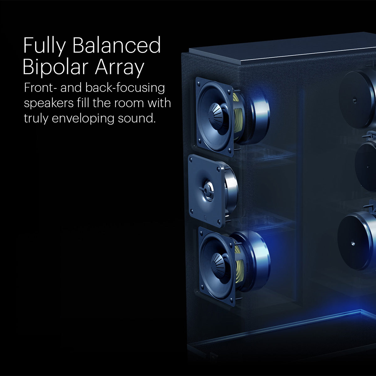 Definitive Technology Dymension DM60 Mid-Size Bipolar Floorstanding Speaker with Built-In 8" Powered Subwoofer