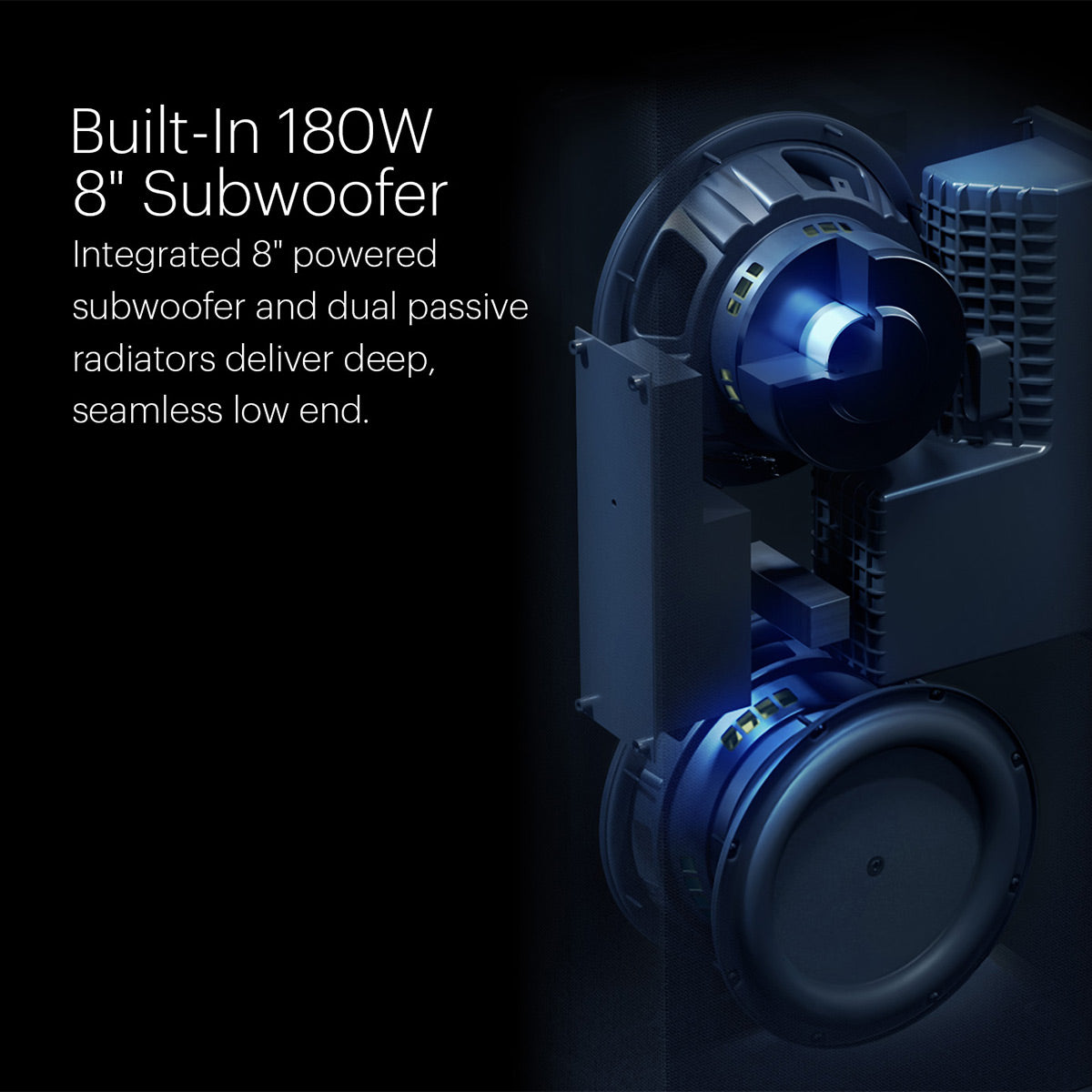 Definitive Technology Dymension DM60 Mid-Size Bipolar Floorstanding Speaker with Built-In 8" Powered Subwoofer
