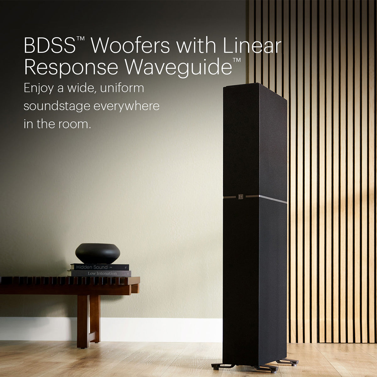 Definitive Technology Dymension DM60 Mid-Size Bipolar Floorstanding Speaker with Built-In 8" Powered Subwoofer