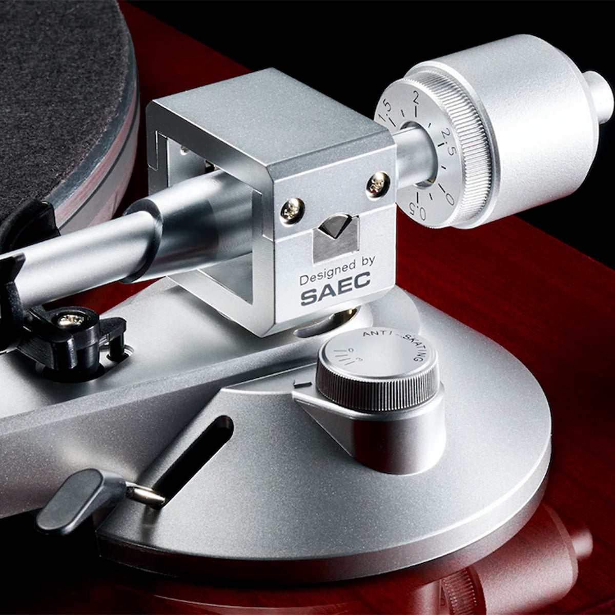 TEAC TN-3B-SE Belt-Drive Turntable with SAEC Tonearm, Built-In Phono Amp, Anti-Skate, and Pre-Installed Audio-Technica MM Cartridge (Cherry)