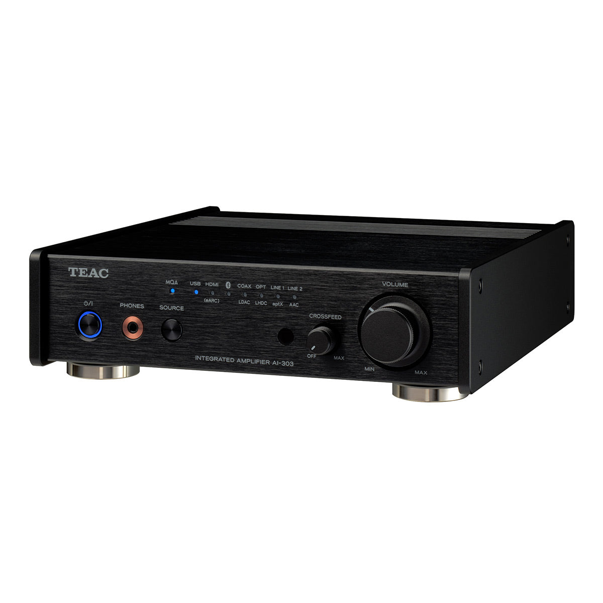 TEAC AI-303 Integrated Amplifier with Built-In DAC, eARC, MQA Decoding, and Headphone Amplifier