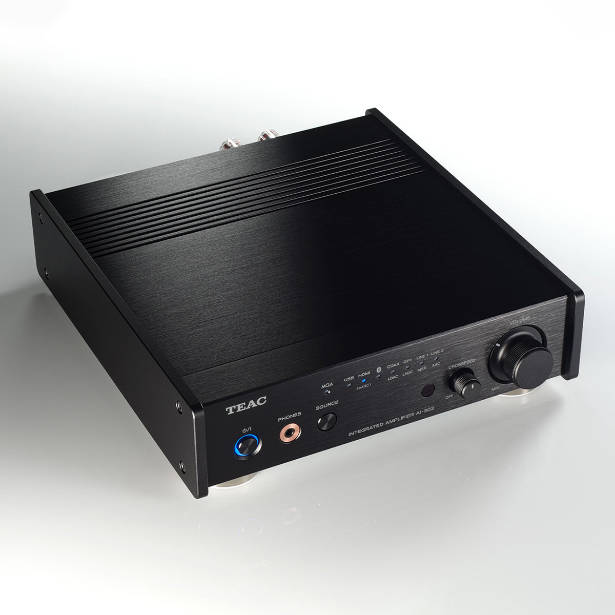 TEAC AI-303 Integrated Amplifier with Built-In DAC, eARC, MQA Decoding, and Headphone Amplifier
