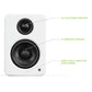 Kanto YU2 Powered Desktop Speakers and SE2 Speaker Stands for Small Speakers - Pair (Matte White/White)