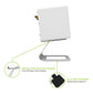 Kanto YU2 Powered Desktop Speakers and SE2 Speaker Stands for Small Speakers - Pair (Matte White/White)