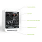 Kanto YU2 Powered Desktop Speakers and SE2 Speaker Stands for Small Speakers - Pair (Matte White/White)