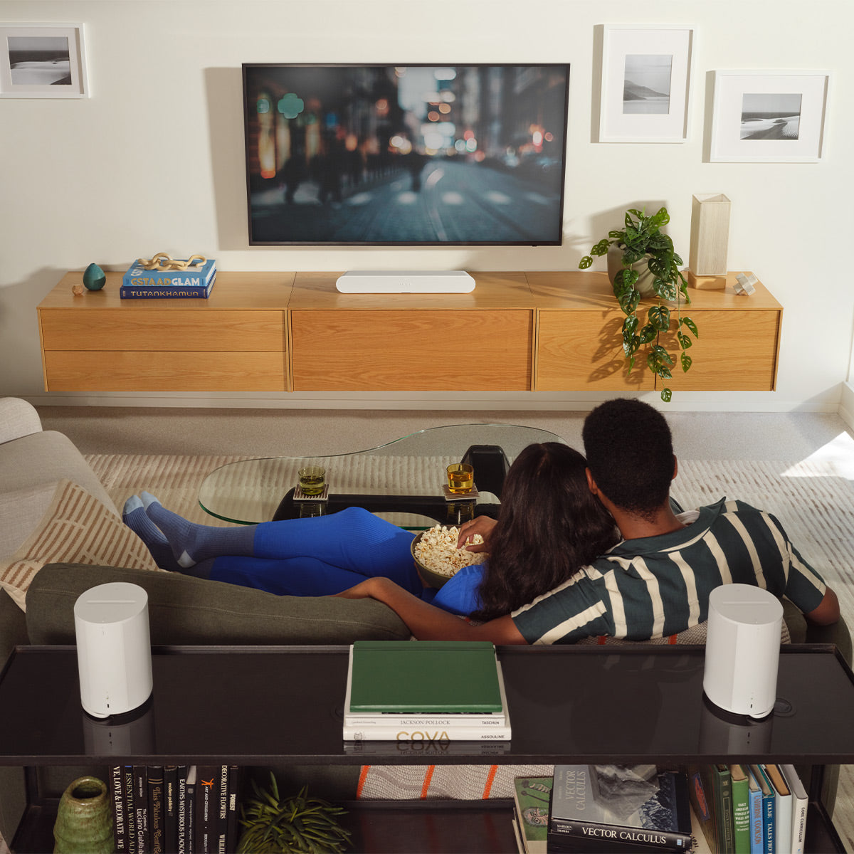 Sonos Era 100 Voice-Controlled Wireless Bluetooth Smart Speaker with Split Combo Cable Adapter with Ethernet and 3.5 mm Jack (White)