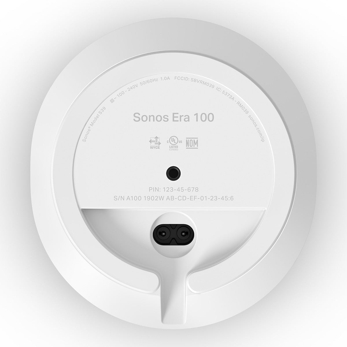 Sonos Era 100 Voice-Controlled Wireless Bluetooth Smart Speaker with Split Combo Cable Adapter with Ethernet and 3.5 mm Jack (White)