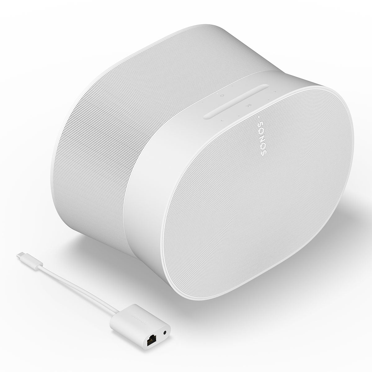 Sonos Era 300 Voice-Controlled Wireless Bluetooth Smart Speaker with Split Combo Cable Adapter with Ethernet and 3.5 mm Jack (White)