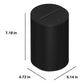 Sonos Era 100 Voice-Controlled Wireless Bluetooth Smart Speaker with Line-In 3.5mm to USB-C Adapter (Black)