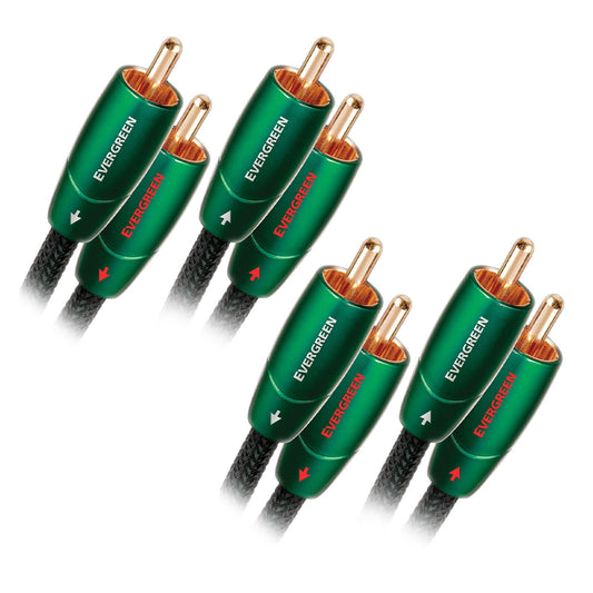 AudioQuest Evergreen 1m (3.28 ft) RCA Male to RCA Male Cable - Pair