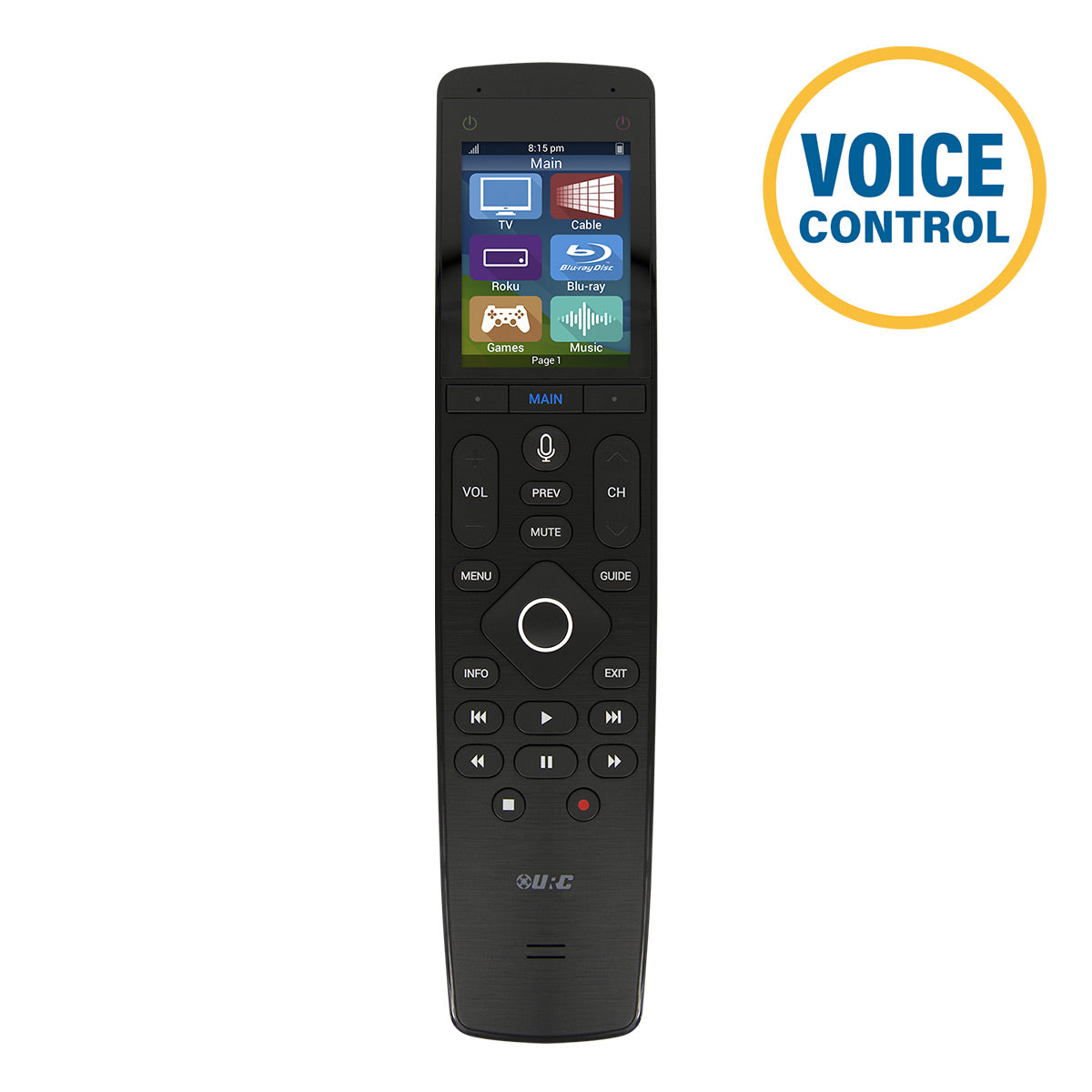 Wide Remote Control Universal Remote MX-1400 Touch Screen Wand Remote with Voice Control ...