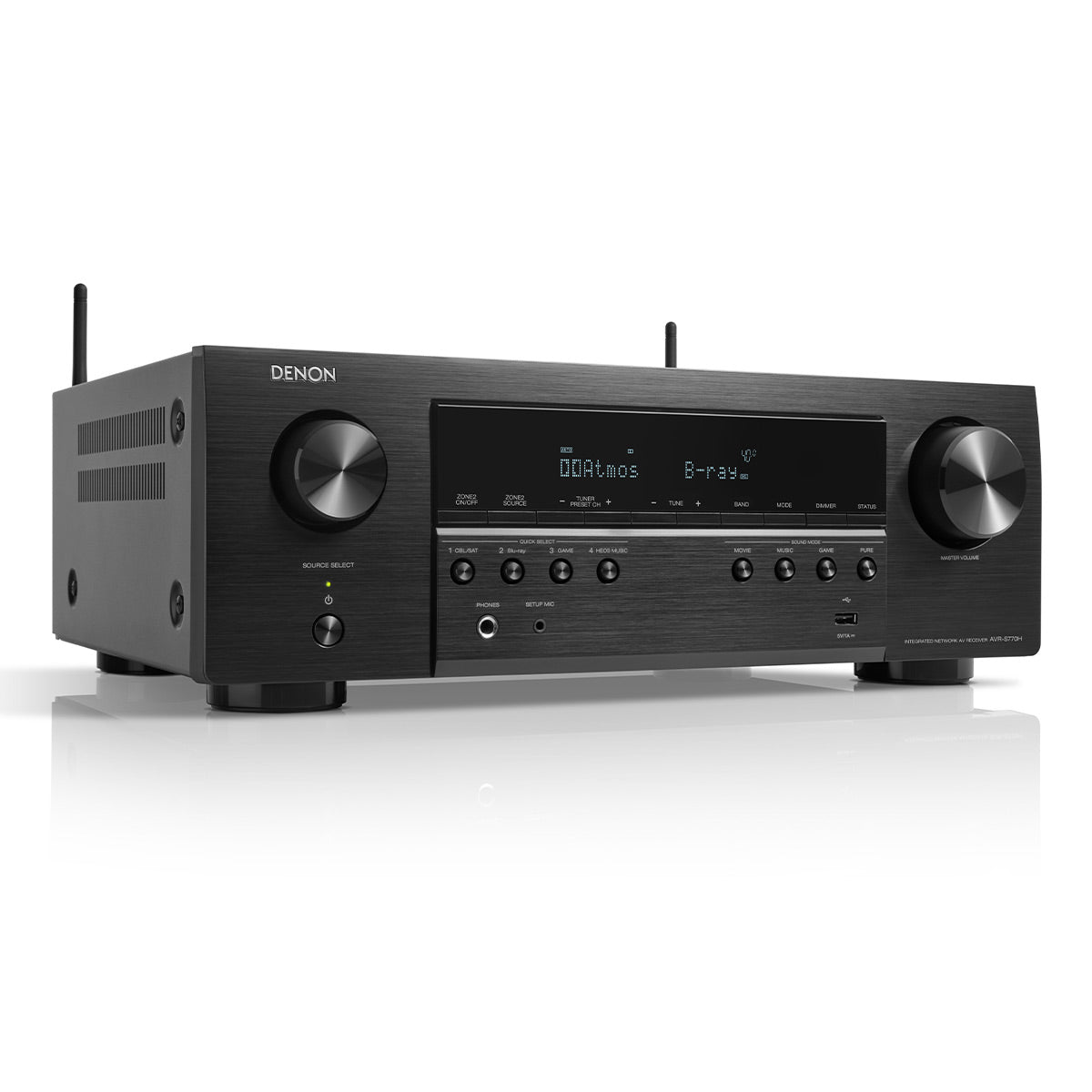 Denon AVR-S770H 7.2 Channel 8K Home Theater Receiver with Dolby Atmos, HDR10+, and HEOS Built-In