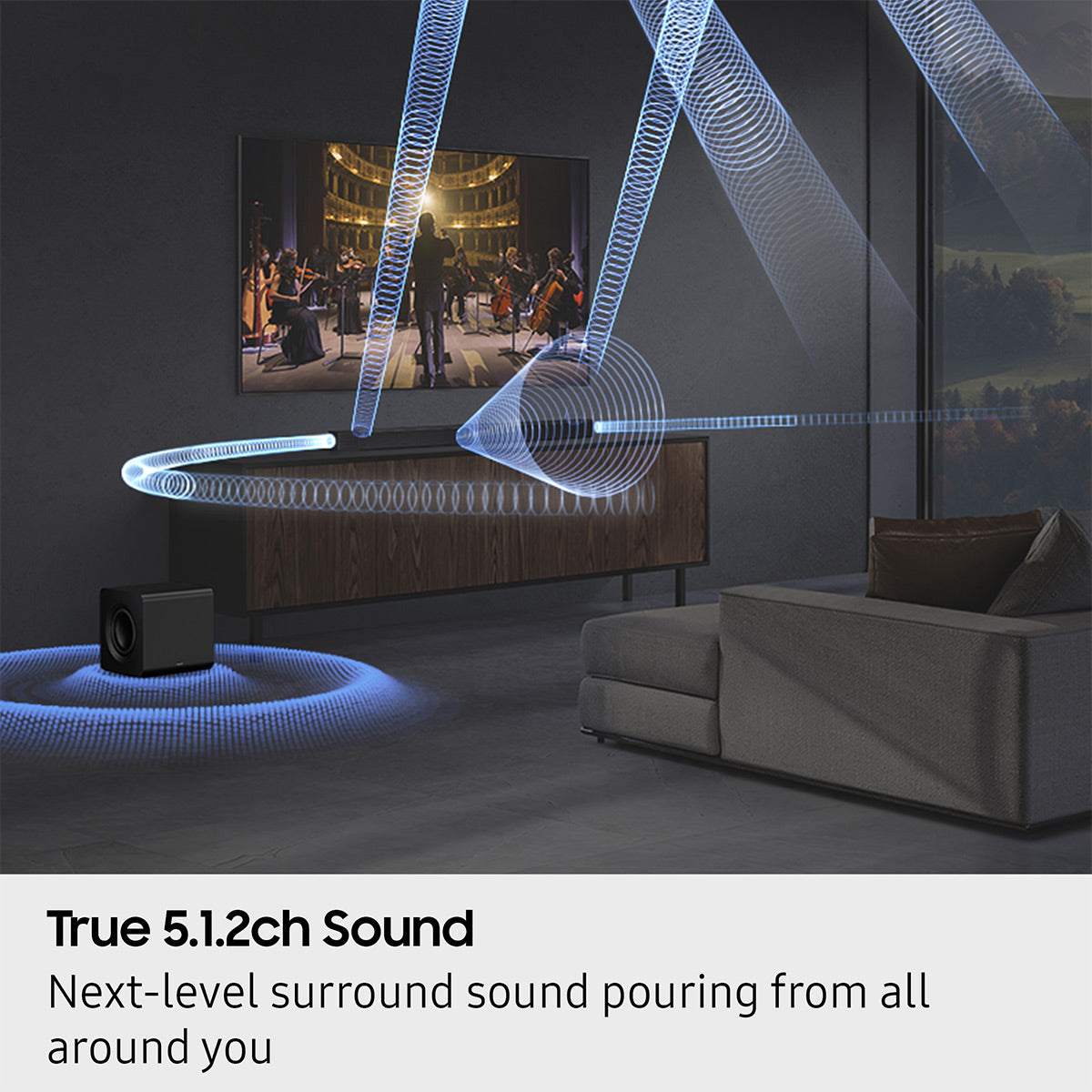 Samsung HW-Q800F 5.1.2 Channel Soundbar and Wireless Subwoofer