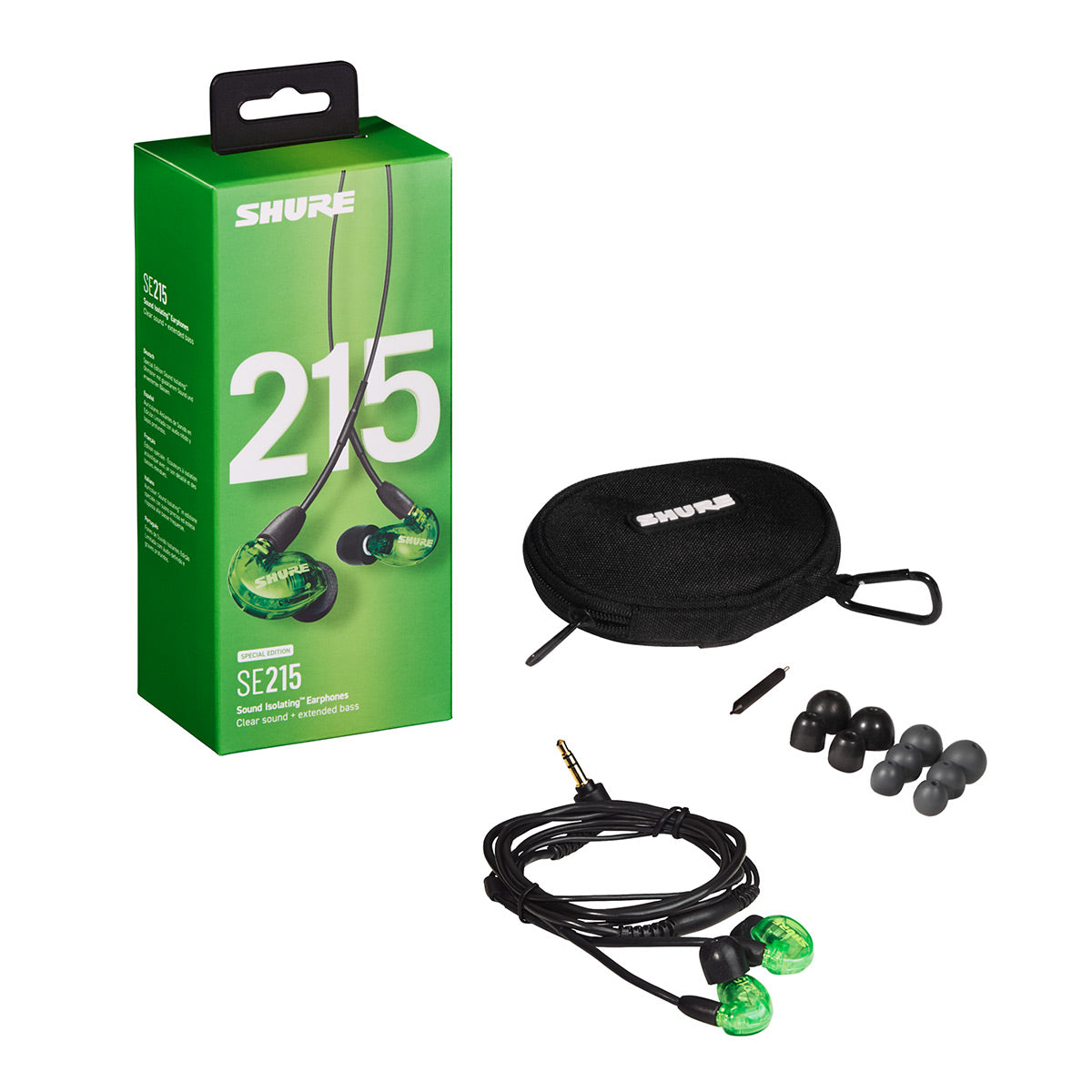 Shure SE215 Professional Sound Isolating Earphones (Limited Edition Green)