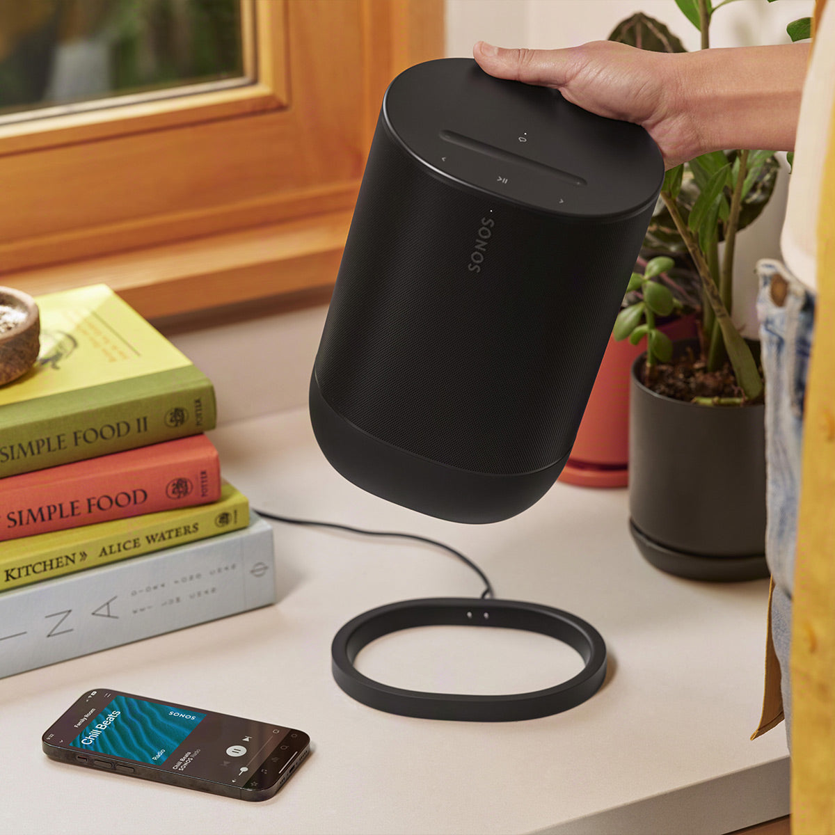 Sonos Move 2 Portable Smart Speaker with 24-Hour Battery Life, Bluetooth, and Wi-Fi (Black)